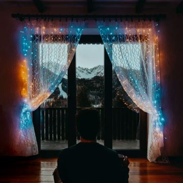 Twinkly - LED RGBW Prigušiva vanjska božićna svjetlosna zavjesa CURTAIN 210xLED 6,1m IP44 Wi-Fi