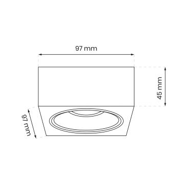 Ugradbena reflektorska svjetiljka BALI 1xGU5,3/MR16/25W/12V uglasta bijela