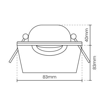 Ugradbena svjetiljka EYE 1xGU10/25W/230V uglast bijela