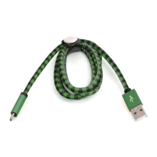 USB kabel USB A / Micro USB konektor 1m zelena