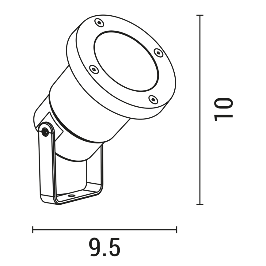 Vanjska lampa 1xGU10/5W/230V IP65 bijela