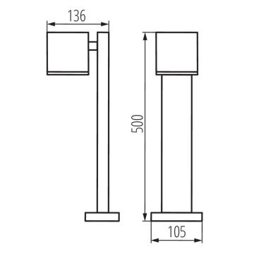 Vanjska lampa GORI 1xGU10/35W/230V IP44