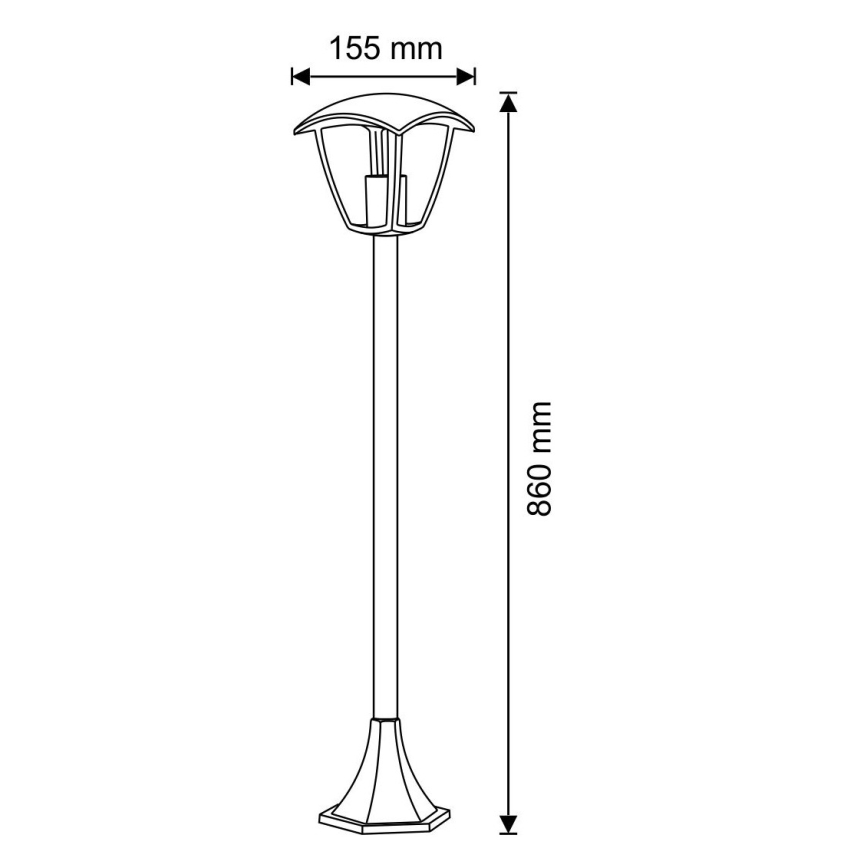 Vanjska lampa IGMA 1xE27/12W/230V IP44 88 cm