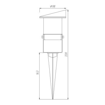 Vanjska lampa VILO 1xGU10/60W/230V IP65 crna