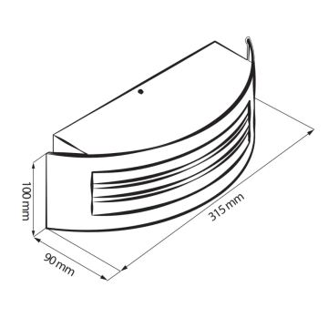 Vanjska svjetiljka SITOM 1xE27/14W/230V IP44