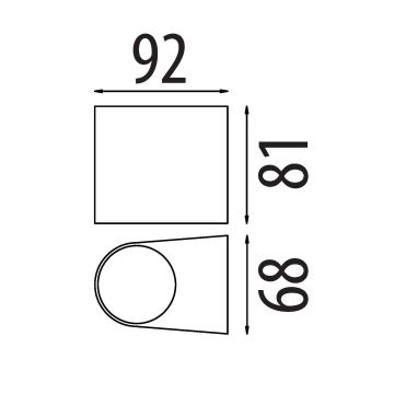 Vanjska zidna svjetiljka GUBE-R 1xGU10/7W/230V IP44