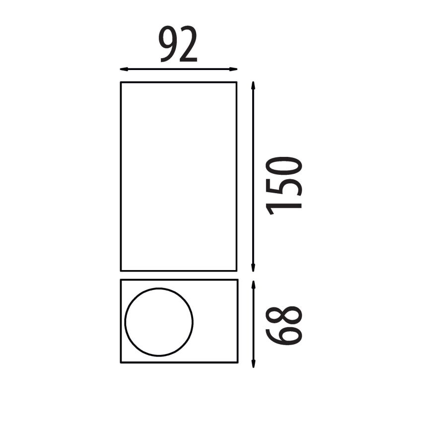 Vanjska zidna svjetiljka GUBE-S 2xGU10/7W/230V IP44