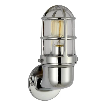 Vanjska zidna svjetiljka LUND 1xE27/12W/230V IP44 krom