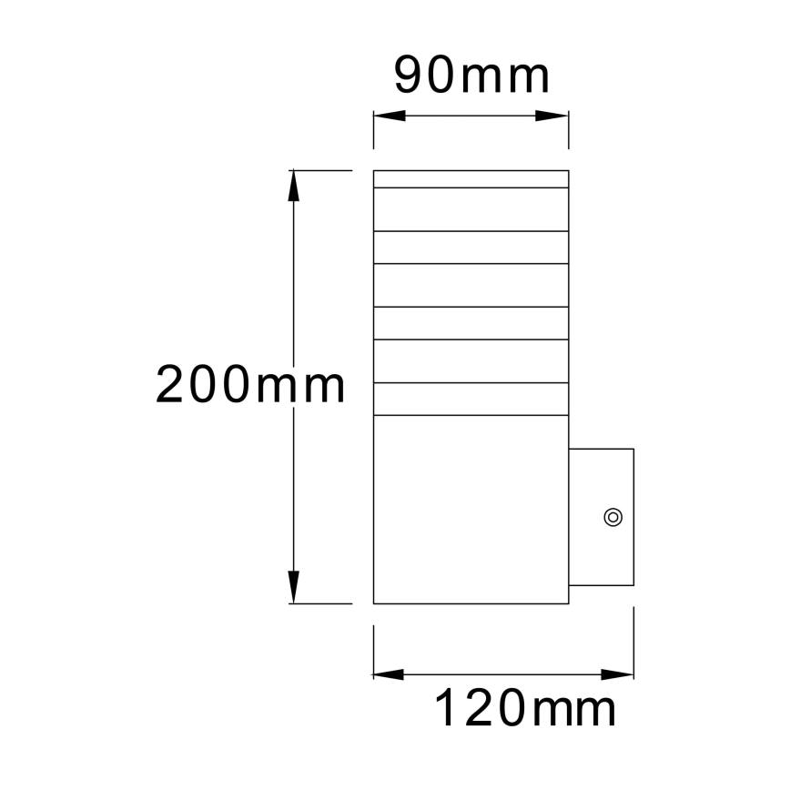 Vanjska zidna svjetiljka TEKSAS 1xE27/12W/230V IP44