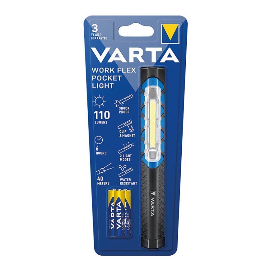 Varta 17647101421 - LED Ručna svjetiljka WORK FLEX POCKET LIGHT LED/3xAAA IPX4