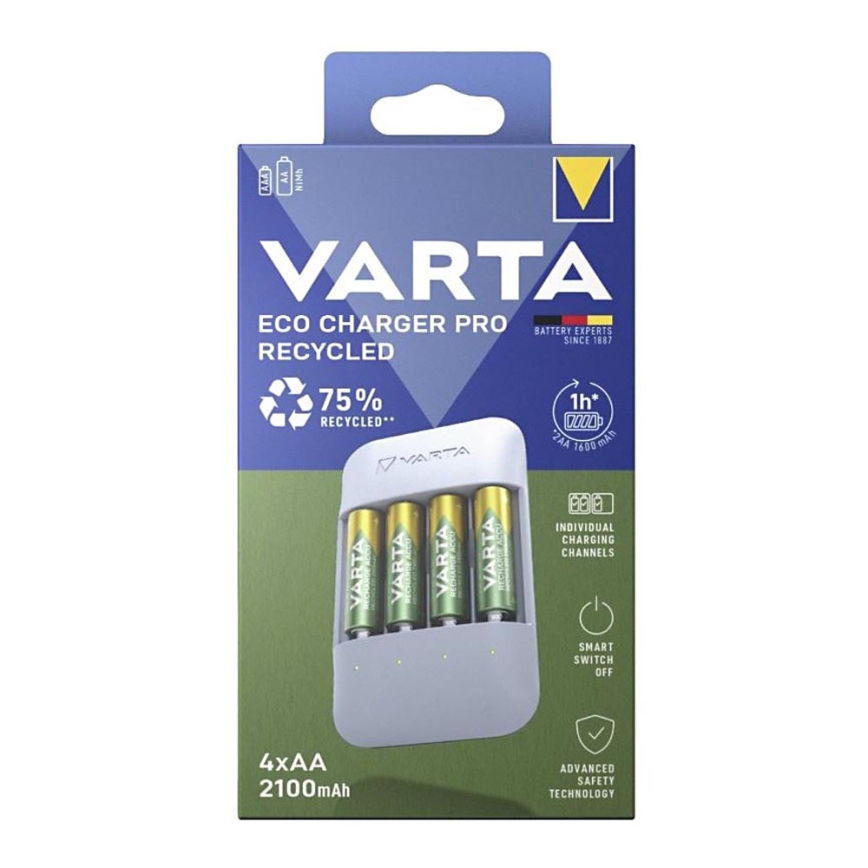 Varta 57683101121 - Punjač za baterije 4xAA/AAA 2100mAh 5V