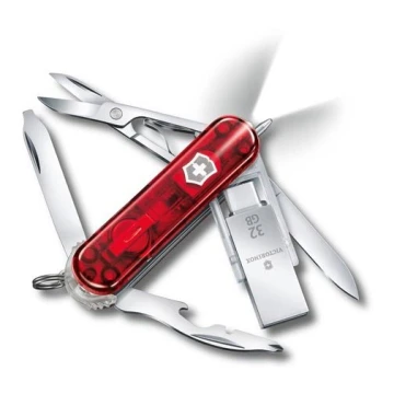 Victorinox - Višenamjenski džepni nož s USB stickom 6 cm/11 funkcija crvena