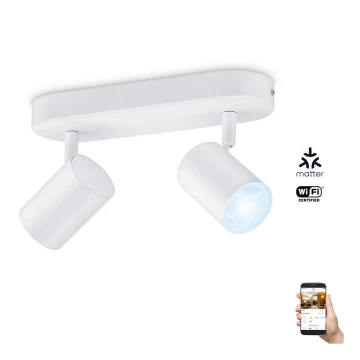 WiZ - LED Prigušiva reflektorska svjetiljka IMAGEO 2xGU10/4,9W/230V 2700-6500K Wi-Fi CRI 90 bijela
