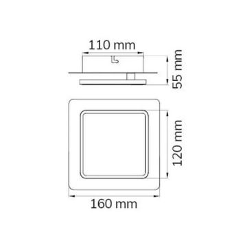 Wofi 4785.01.06.9000 - LED Zidna svjetiljka SUTTER LED/4,5W/230V bijela