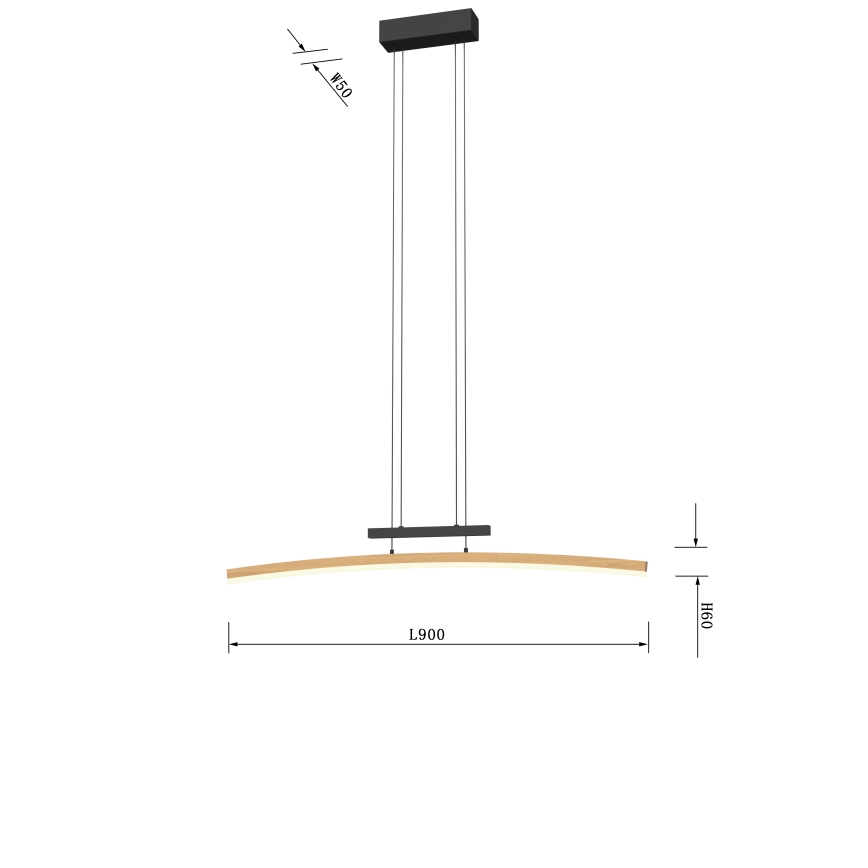 Wofi 7020-106 - LED Prigušivi luster na sajli BOLOGNA LED/27W/230V