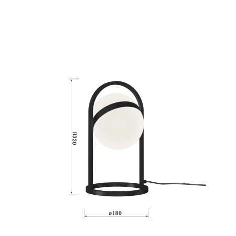 Wofi 8046-102 - LED Prigušiva stolna lampa na dodir AVIGNON LED/10,5W/230V crna