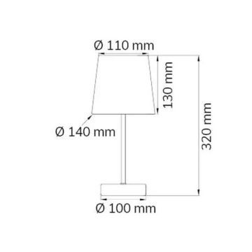 Wofi 832401949000 - Stolna lampa CESENA 1xE14/42W/230V ružičasta