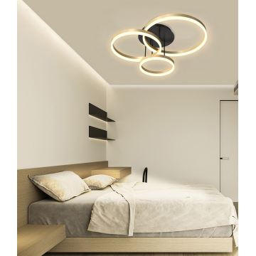 Wofi 9049-401 - LED Prigušivi nadgradni luster PERPIGNAN LED/51W/230V zlatna