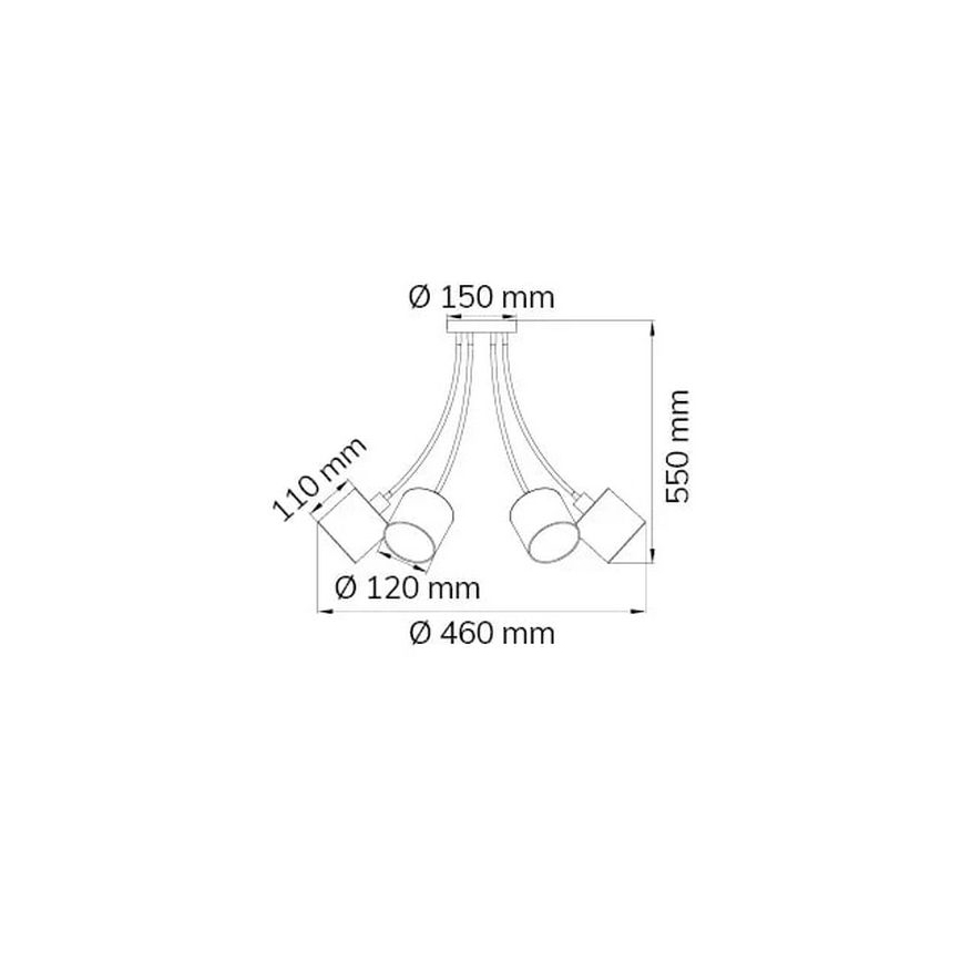 Wofi 9609.06.10.9000 - Viseći luster CHARME 6xE14/40W/230V