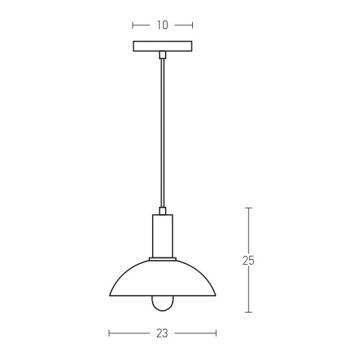 Zambelis 180052 - Luster na sajli 1xE27/40W/230V crna