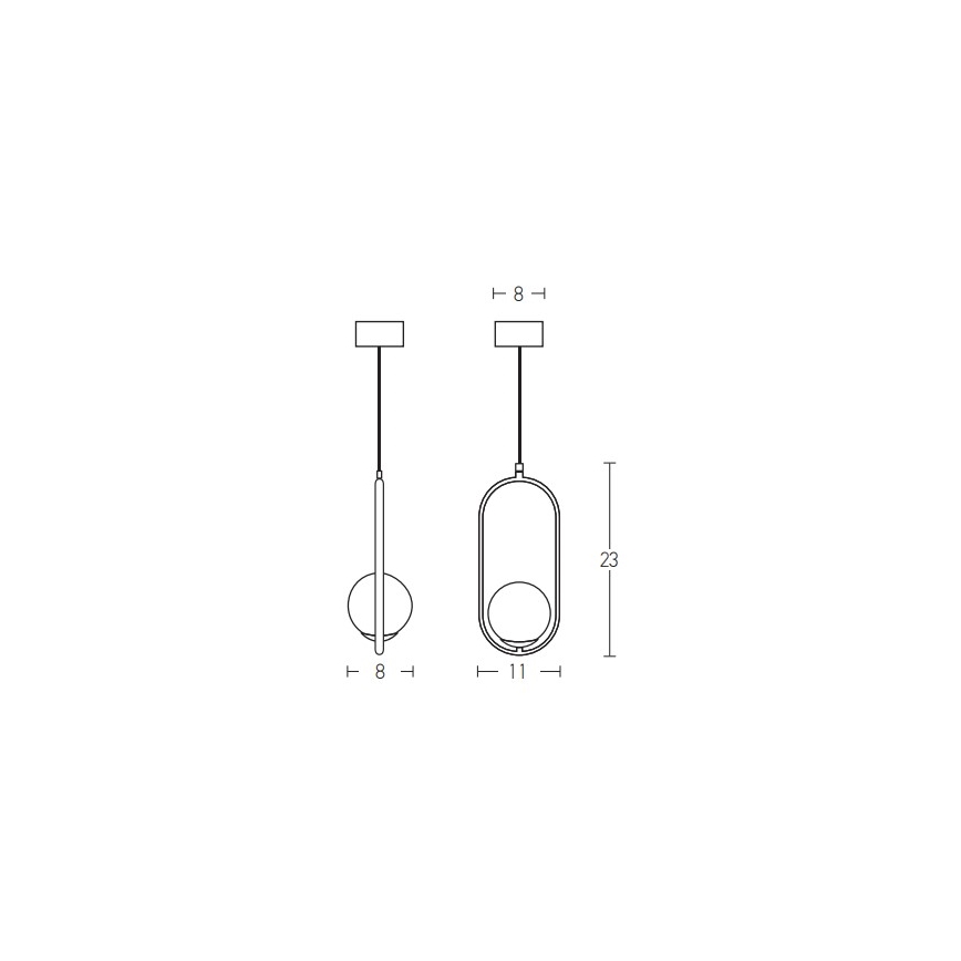 Zambelis 18143 - Luster na sajli 1xG9/25W/230V