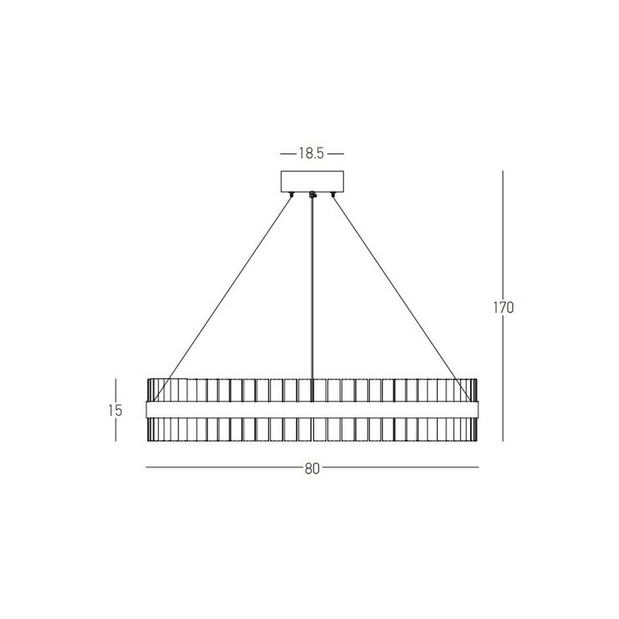 Zambelis 22040 - LED Prigušivi luster na sajli LED/68W/230V zlatna