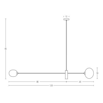 Zambelis 22267 - Viseći luster 2xG9/9W/230V