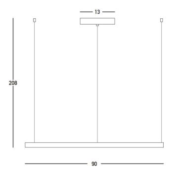 Zambelis 23034 - LED Prigušivi luster na sajli LED/45W/230V 3000K pr. 90 cm zlatna