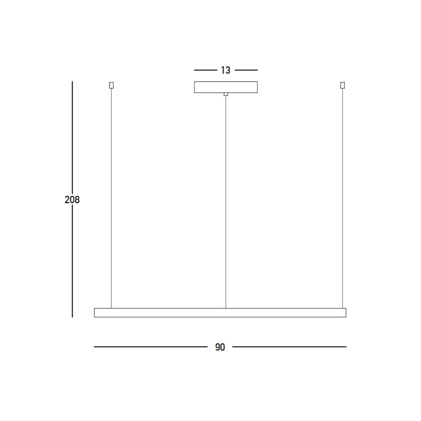 Zambelis 23034 - LED Prigušivi luster na sajli LED/45W/230V 3000K pr. 90 cm zlatna