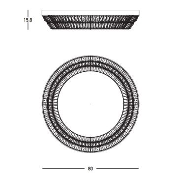 Zambelis 23049 - LED Prigušiva kristalna stropna svjetiljka LED/55W/230V CRI 90 3000K pr. 80 cm mesing