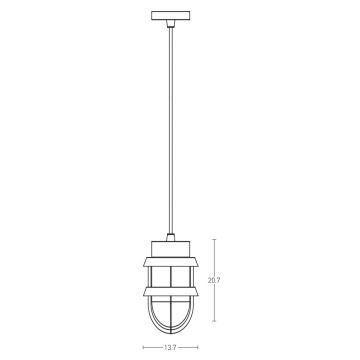 Zambelis E172 - Vanjski luster 1xE27/40W/230V IP54 smeđa