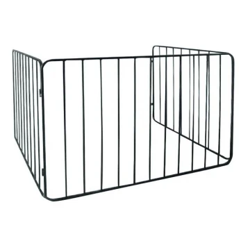 Zaštitna ograda za kamin 74x280 cm crna