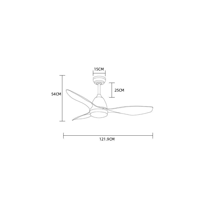 ZEVENTI - LED Stropni ventilator MURO LED/18W/230V Wi-Fi Tuya + daljinski upravljač