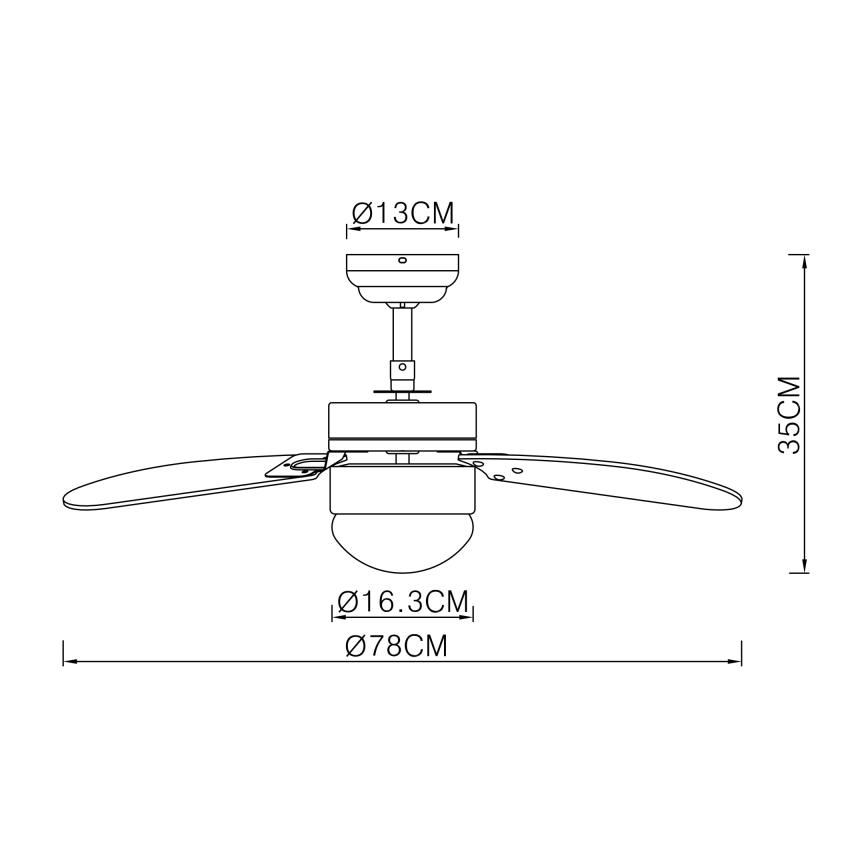 ZEVENTI - Stropni ventilator FAMARA 1xE14/60W/230V