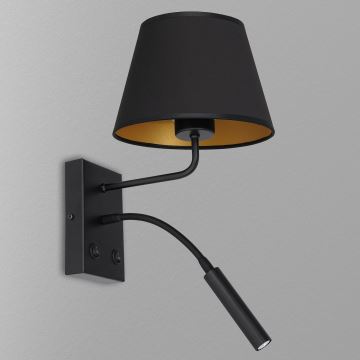 Zidna lampa ARDEN 1xE27/60W/230V + 1xG9/8W crna/zlatna