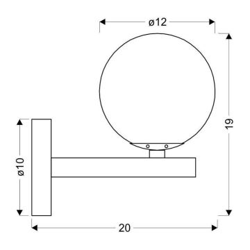 Zidna lampa KAMA 1xG9/28W/230V crna