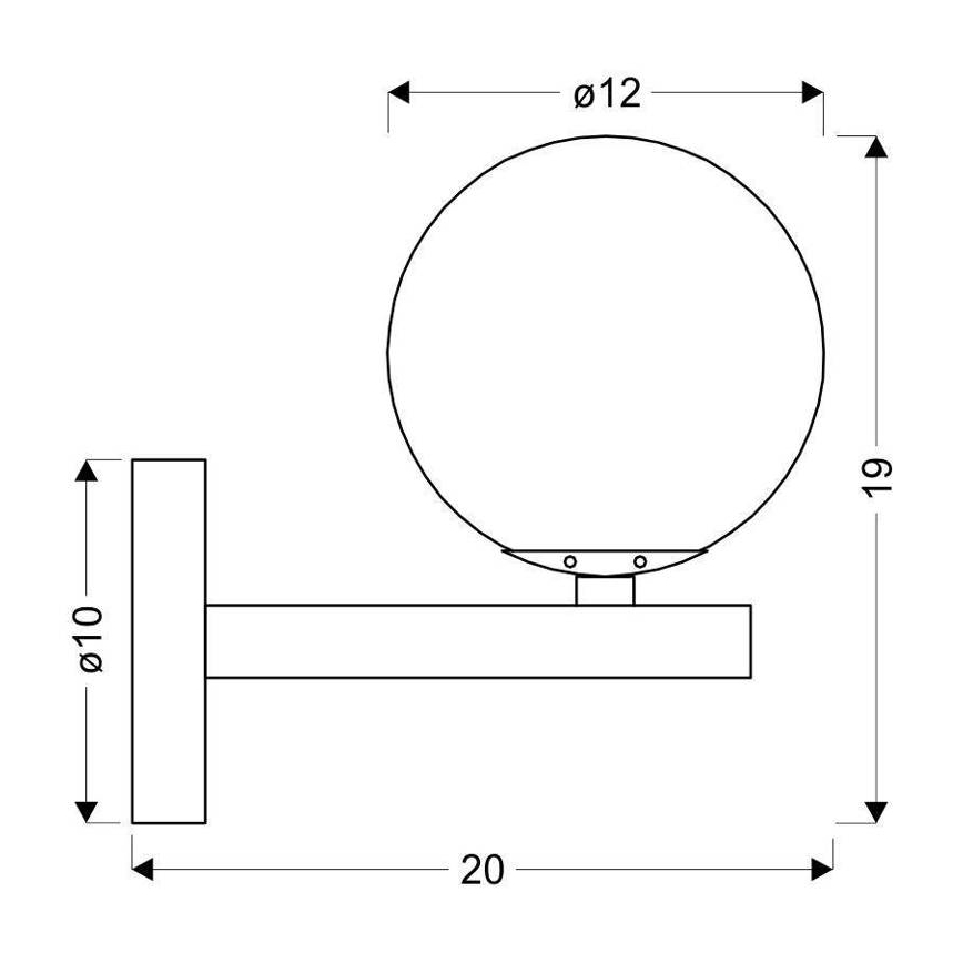 Zidna lampa KAMA 1xG9/28W/230V crna