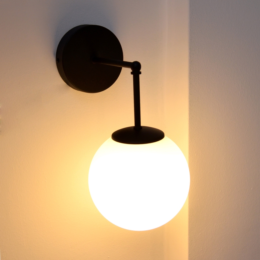 Zidna lampa MOON 1xE27/15W/230V crna