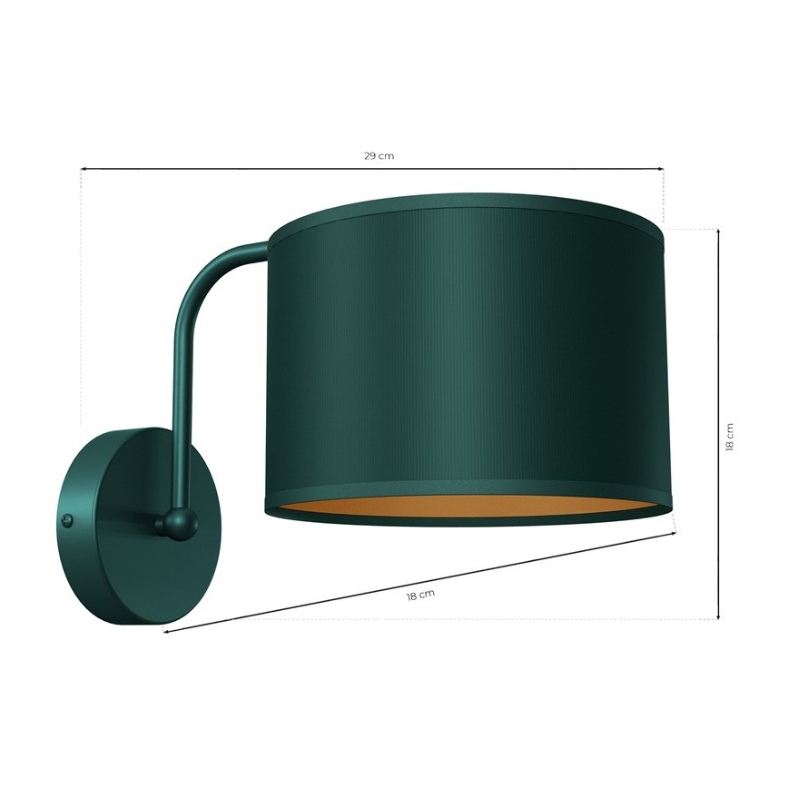 Zidna lampa VERDE 1xE27/60W/230V zelena