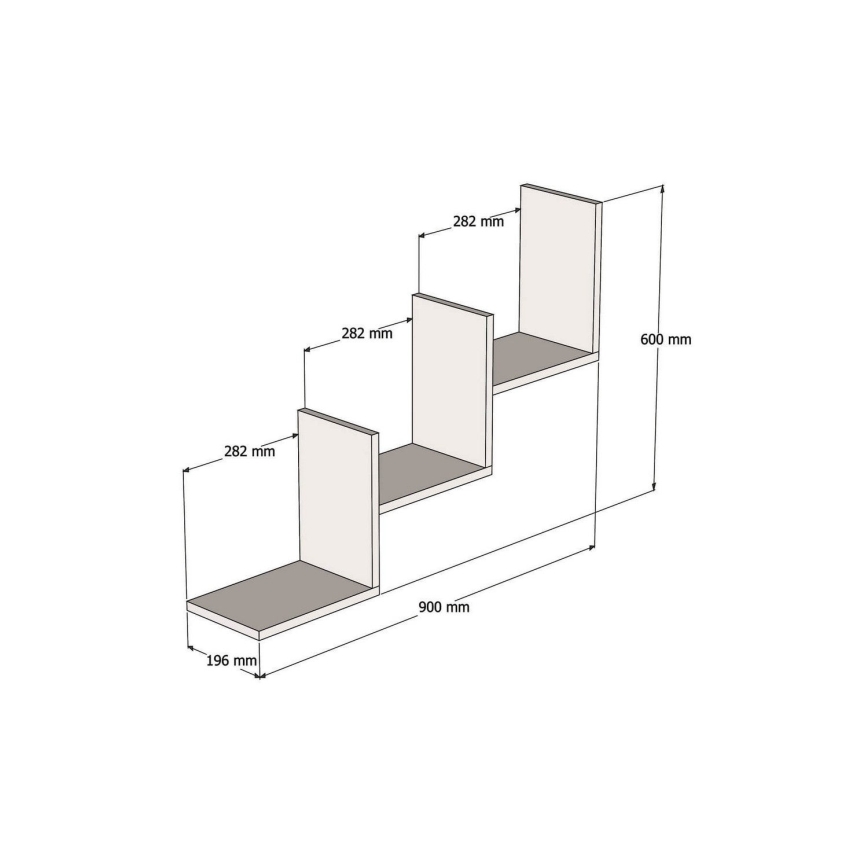 Zidna polica MIST 60x90 cm antracit