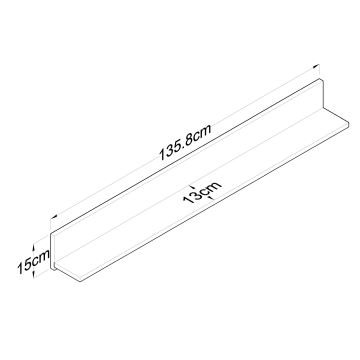 Zidna polica RANI 135,8x15 cm smeđa