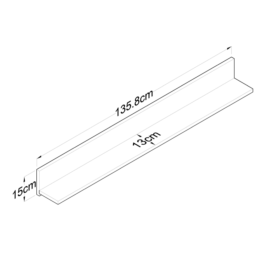 Zidna polica RANI 135,8x15 cm smeđa