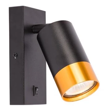 Zidna reflektorska svjetiljka 1xGU10/35W/230V crna/zlatna