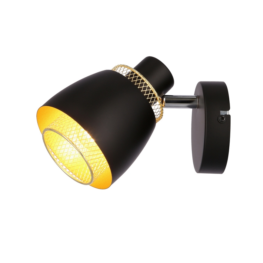 Zidna reflektorska svjetiljka ALEKSANDRIA 1xE14/40W/230V crna/zlatna