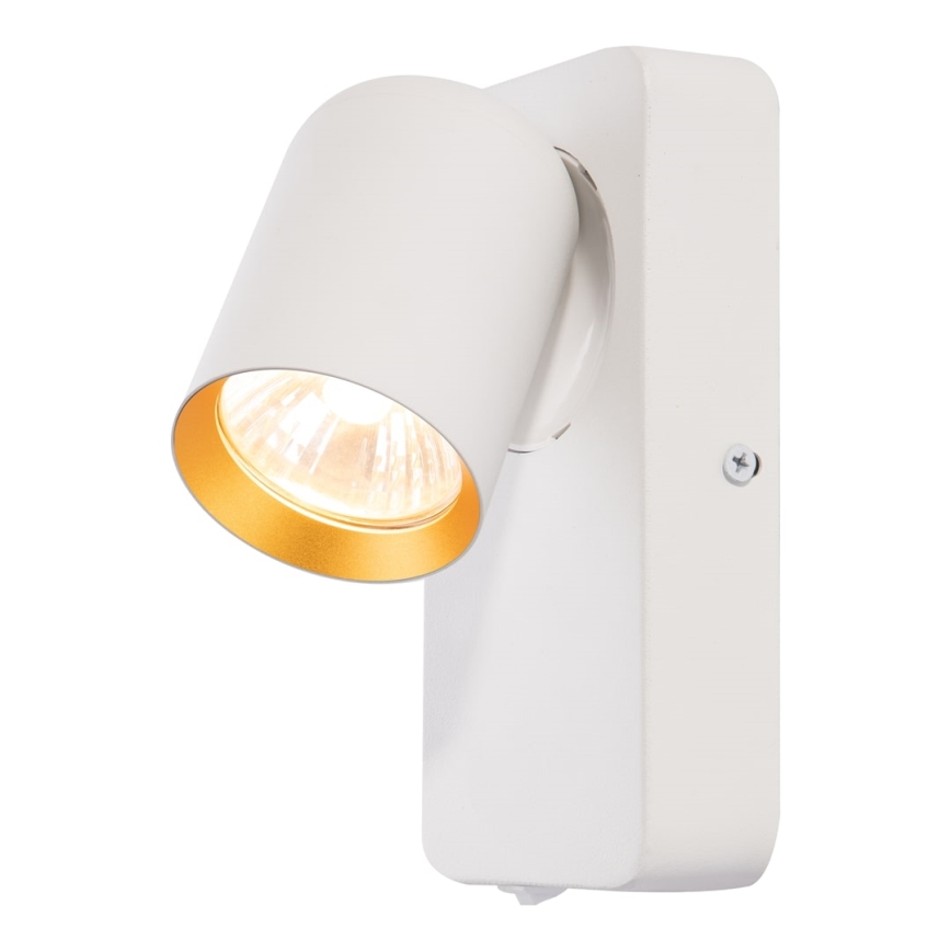 Zidna reflektorska svjetiljka ANDY 1xGU10/8W/230V bijela/zlatna
