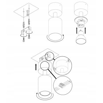 Zidna reflektorska svjetiljka ANGIE 1xGU10/35W/230V bijela