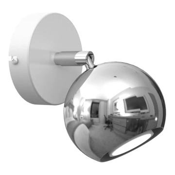 Zidna reflektorska svjetiljka COMET 1xGU10/8W/230V bijela/sjajni krom