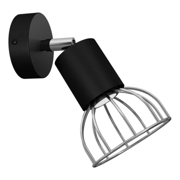 Zidna reflektorska svjetiljka DANTE 1xGU10/25W/230V crna/sjajni krom