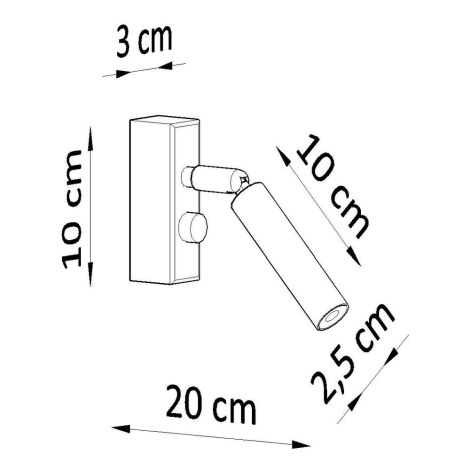 Zidna reflektorska svjetiljka EYETECH 1xG9/12W/230V crna