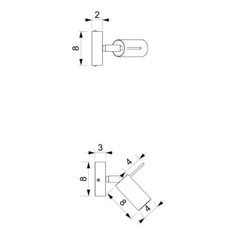 Zidna reflektorska svjetiljka PRESTON 1xGU10/MR11/40W/230V bijela